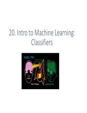 Lecture 20 Intro to ML Classifiers.pdf