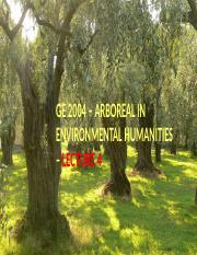 Lecture 5 - The Arboreal in EnvHum - S [Repaired].pptx